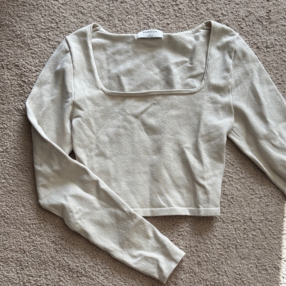 Aritzia Sculpt Knit Squareneck Longsleeve